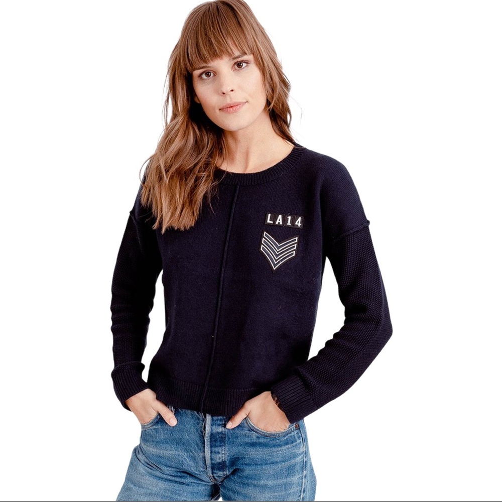 Rails Stafford Navy Cashmere Blend Army Jumper S